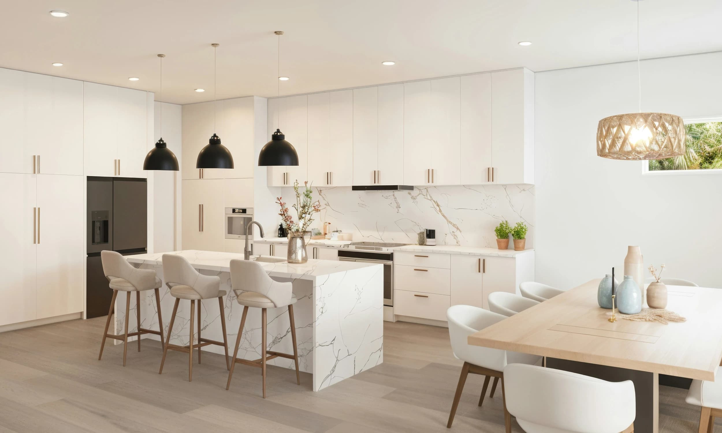 Dining area maintained by KM Fine Homes