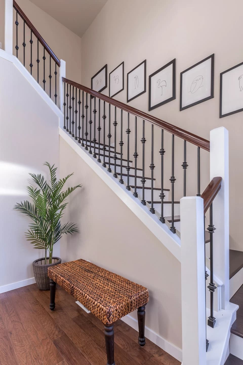 Staircase and dining area maintained by KM Fine Homes
